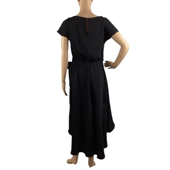Laundry by Shelli Segal Black High-Low Ruffle Hem Belted Dress Size 4 - Picture 5 of 7